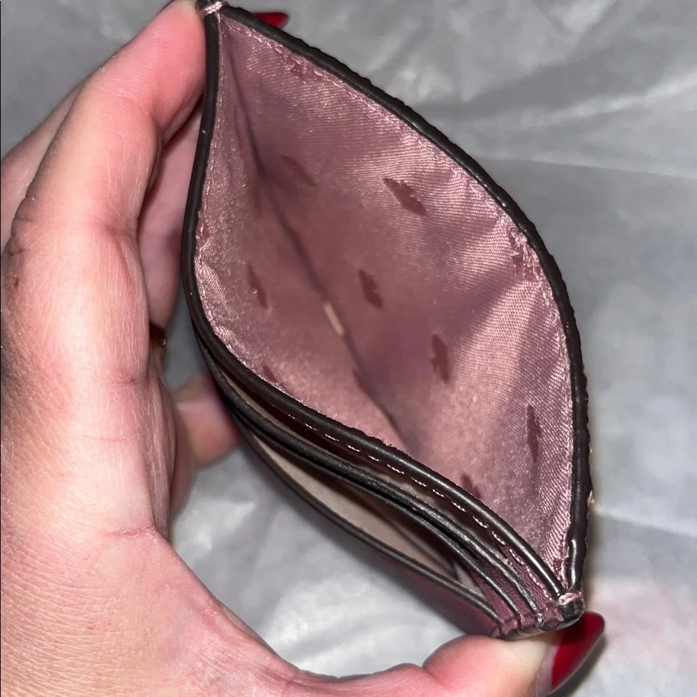 Kate Spade Pink Glitter Slim Card Holder